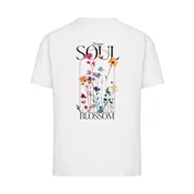 Miss Tee Majica Let Your Soul Blossom kraljevo modra/temno zelena/črna/bela