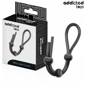 Addicted Toys Silicone Triple Loop Adjustable Intimate Ring 195mm Black D-242857
