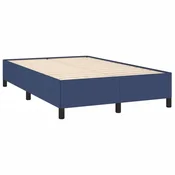 Vidaxl Posteljni okvir brez vzmetnice moder 120x190 cm blago