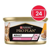 PRO PLAN Delicate Digestion pašteta za mačke, piščanec 24 x 85 g