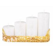 eoshop Adventne sveče GRADED rustikalna kovina d5x6/8/10/12cm 4ks