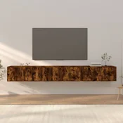 Zidni TV ormarići 3 kom boja dimljenog hrasta 100x34,5x40 cm