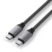 Satechi Satechi USB-C to USB-C Short Cable - 25cm - vesoljsko siva polnilni kabel, (20677812)