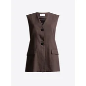 4TAILORS Brezrokavnik rjava