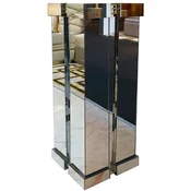 Casa Padrino Luxury Pillar Flower Vase Gold 50 x 50 x H. 150 cm - Mirrored Pillar Plant Vase - Living Room Deco Vase - Hotel Deco Pillar Vase - Luxury Furniture - Luxury Quality - Made in Italy