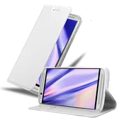 Cadorabo Cadorabo Ohišje, združljivo z ZTE Axon 7 MINI v klasično srebrno - Zaščitni ovitek z magnetnim zapiranjem, stoječo funkcijo in režo za kartice, (20564435)