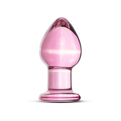Steklen analni čep Pink Glass