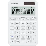 Stolni kalkulator, 12 znamenaka, CASIO, MS 20 YC, bijeli