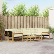 Set vanjskih sofa 7 pcs Bijela i krem 79 x 79 x 37 cm