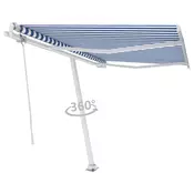 Samostojeca automatska tenda 350 x 250 cm plavo-bijela