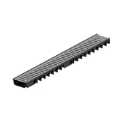 KANALETA S POCINKANO REŠETKO A15 125x50x1000mm ACO H50, ČRNA | Topdom