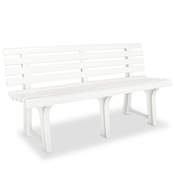 vidaXL Vrtna klop 145,5x49x74 cm plastika bela
