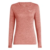 Salewa PUEZ MELANGE DRY W L/S TEE, ženska pohodna majica, roza 27454