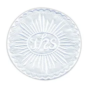 shumee Našivka Host IHS - bel polni okvir - samolepilna podlaga - vezena našitka/značka/emblem