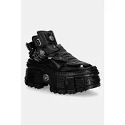 New Rock sandale za žene od kože ITALI NEGRO, TANK CASCO NEGRO PIN LATERA