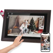 Touch digitalni foto okvir FRAMEO Wi-Fi zvočnik 10,1 les + APP