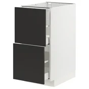 METOD / MAXIMERA Pod.element, 2fronta/2vis.fioke, bela/Nickebo boja antracita, mat, 40x60 cm