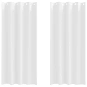 Zavese za zatemnitev z obroči 2 kos Bela 245 x 140 cm Poliester