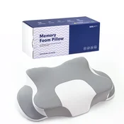 INF Vratni vzglavnik iz spominske pene z ledeno prevleko grey+white, (5000286737)