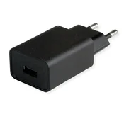 VALUE Zidna punjac, 1x USB-A, 12W, crni 19.99.1093-10
