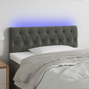 vidaXL vidaXL LED posteljno vzglavje temno sivo 100x7x78/88 cm žamet, (20953644)