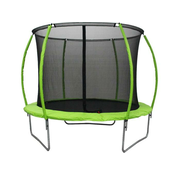 LEGONI trampolin z zaščitno mrežo Space TL21S-366GR 366 cm, zelen