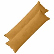 Vidaxl Prevleka za blazino 2 kos HOUTEN Rumena 40 x 145 cm korduroy