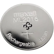Maxell Litijeva akumulatorska gumbnabaterija Maxell ML 2016, 25 mAh, 3 V, 1 kos