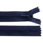 Skrita spiralna zadrga št. 3 dolžine 40 cm - temno modra
