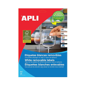 APLI odstranljive nalepke, 17,8x10mm, 270/stran, 25 listov