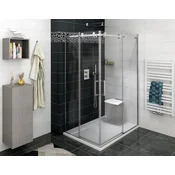 Gelco GELCO DRAGON Pravokotni Brezokvirni Sprchni Kout 800x900mm, Kromirana Drsna Vrata