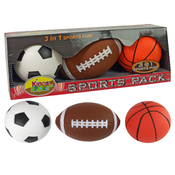 slomart Komplet mehkih športnih žog LEAN TOYS 3v1: nogomet, košarka, bejzbol