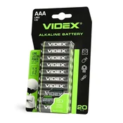 shumee 20 kosov močnih alkalnih baterij, velik komplet Videx AAA LR03 1,5V 1200 mAh