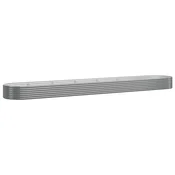 Vidaxl Visoka greda iz cinkanega jekla 544x100x36 cm siva