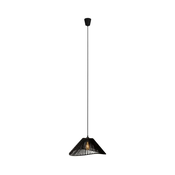MAXLIGHT P0579 - Lestenec na vrvici AMALFI 1xE27/15W/230V pr. 45 cm črna