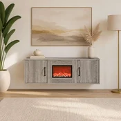 vidaXL Električni kamin Siva Sonoma 110 x 30 x 36,5 cm Inženirski les