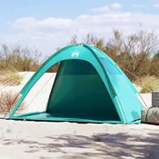 Vidaxl Šotor za plažo morsko zelen vodoodporen
