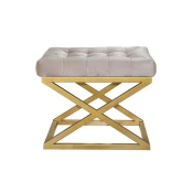 Atelier del Sofa Tabure 50x42x40cm, Zlatno-Krem