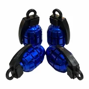 Car 888 Accessories Kapice ventila Bomb, 4 komada, Plave