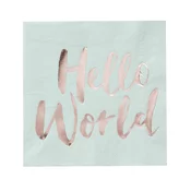 ginger ray papirnate serviete hello world