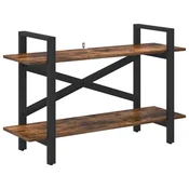 Vidaxl Knjižna polica Dimljeni oreh 100 x 33,5 x 64 cm Konstruiran les