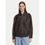 Weekend Max Mara Usnjena jakna Cose 2625446041 Temno rjava Regular Fit
