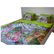 Posteljina Flowers 3D Saten, 200x220cm, Šarena