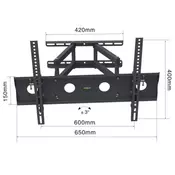 XStand nosac za TV/32- 80/TILT/NAGIB 0-10°/ROTACIJA ±45°/VESA 600x400/težina do 50kg/8-42 cm od zida/crn ( TILT 32-80 all around )