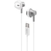 SBS SBS žične kovinske slušalke z USB priključkom tipa C, bele barve, (5000262159)
