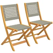 Homestar Vrtni stoli komplet 2 kosa 475x56x88 cm sivi