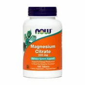 Magnezijev citrat Now – 200 mg, 100 mehkih kapsul