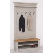 Casa Padrino country style solid wood wardrobe gray/natural 120 x 41 x H. 210 cm - Wall wardrobe - Hall closet - Hall furniture - Wardrobe furniture - Country style furniture
