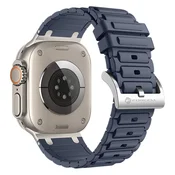 FORCELL Pas za Apple Watch Forcell F-Design FA06 z luknjicami iz silikona, 42/44/45/49 mm, modra