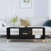 Stolic za kavu crni 102 x 50 x 40 cm od konstruiranog drva